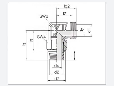帶鎖緊螺母的彎通可調向管接頭