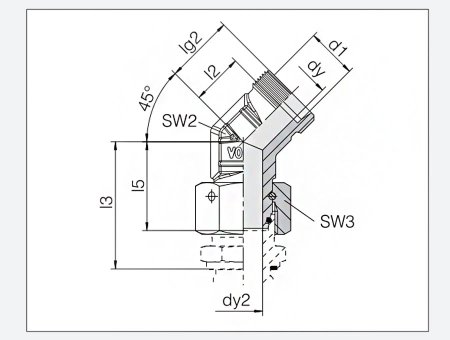 45°彎通旋轉接頭